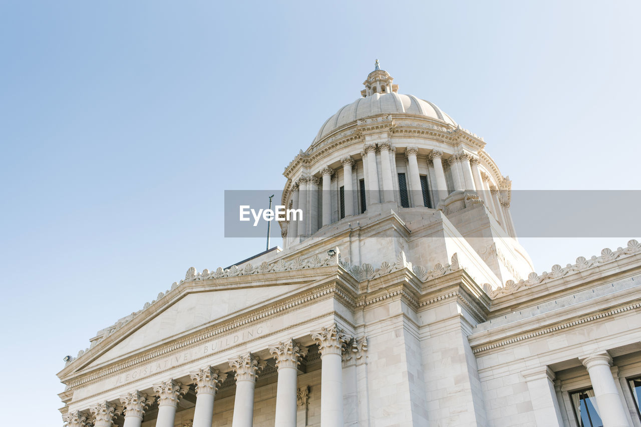 Olympia, usa. march 2022. washington state capitol on a sunny day