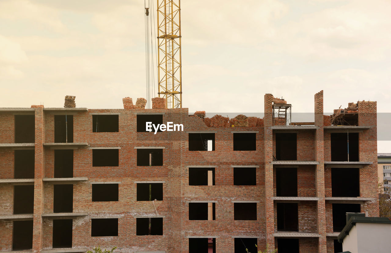 low angle view of buildings in city