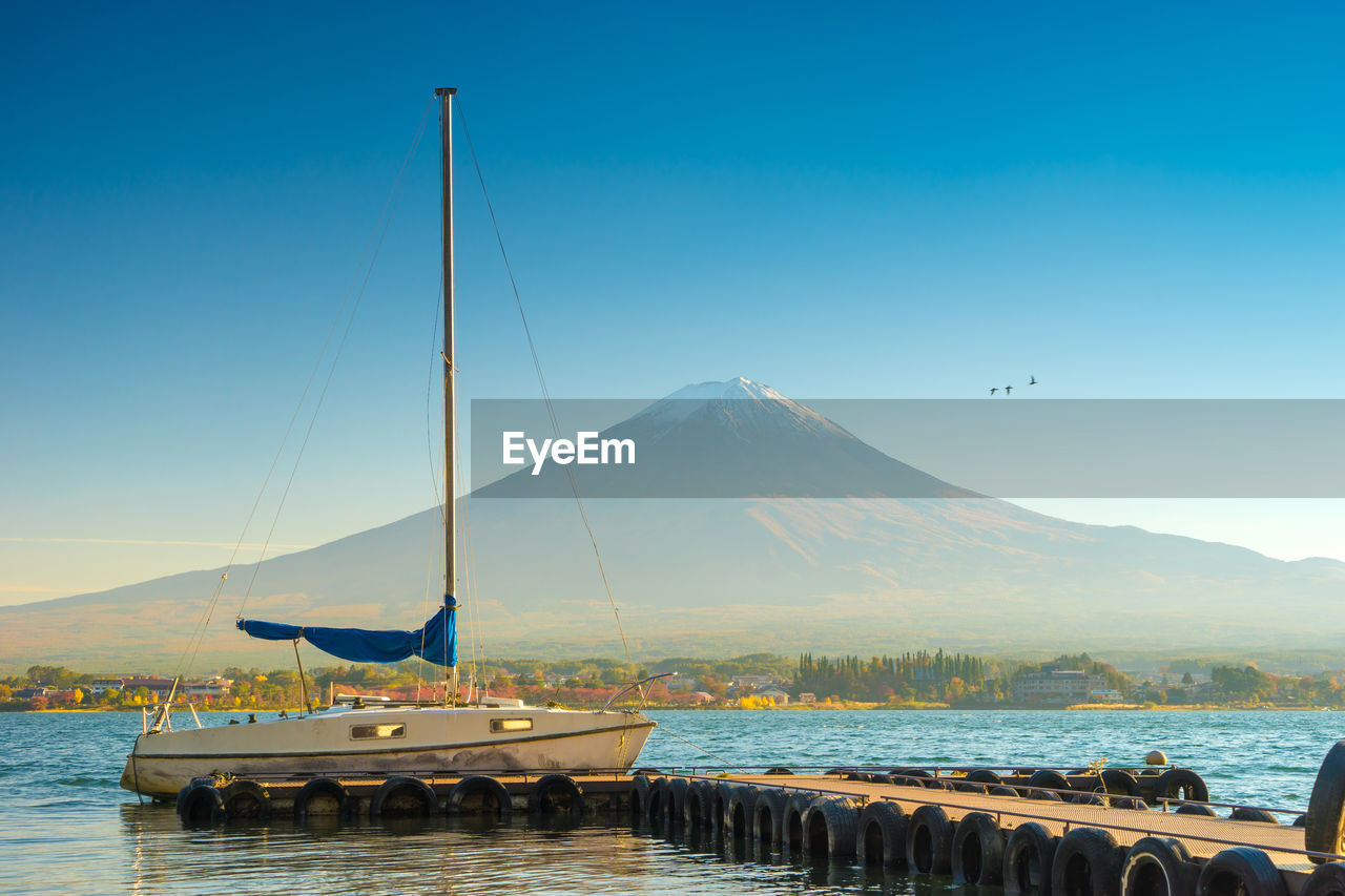 SAILBOAT ON SEA AGAINST SKY