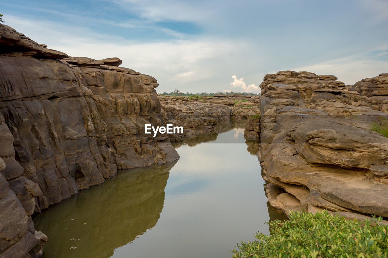 ROCK FORMATIONS AGAINST SKY