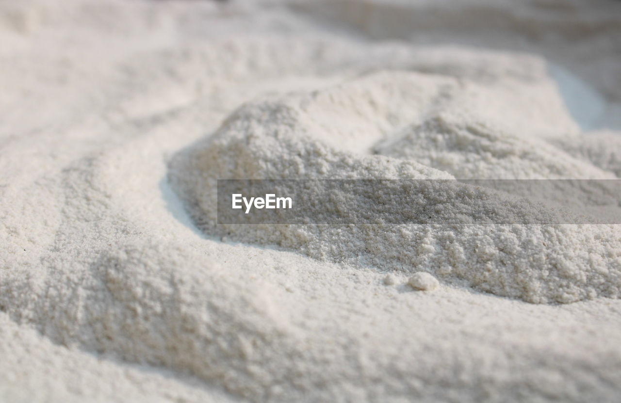 Full frame shot of rice flour.