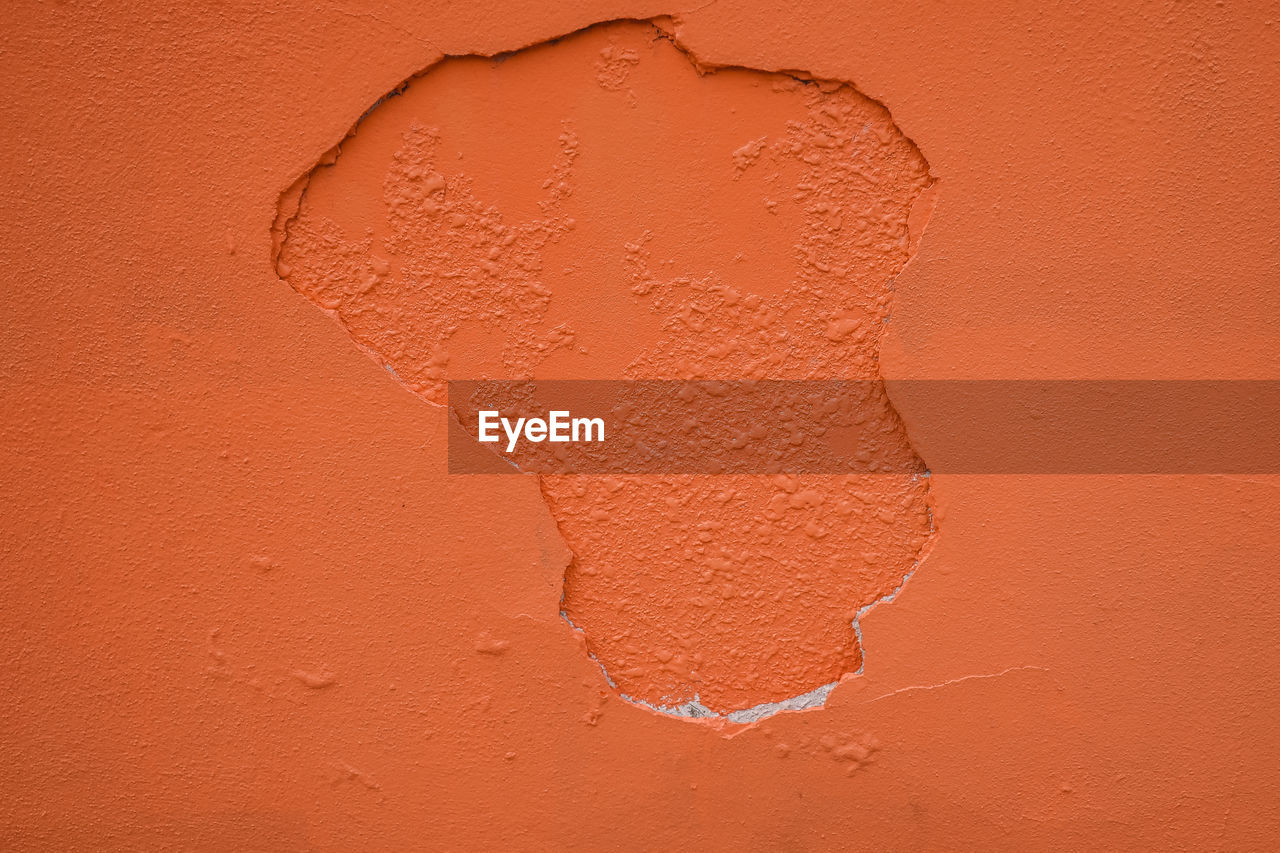 textured, no people, orange color, backgrounds, full frame, close-up, orange, plaster, colored background, wet, cracked, water, wall - building feature, pattern, brown, creativity, circle, drop, abstract, nature, wall