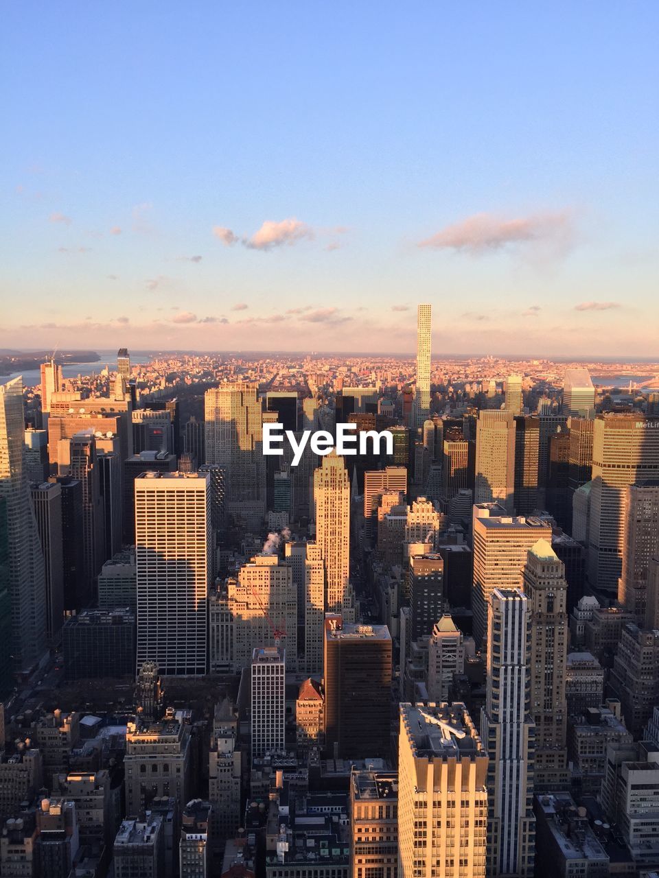 High angle view of new york city