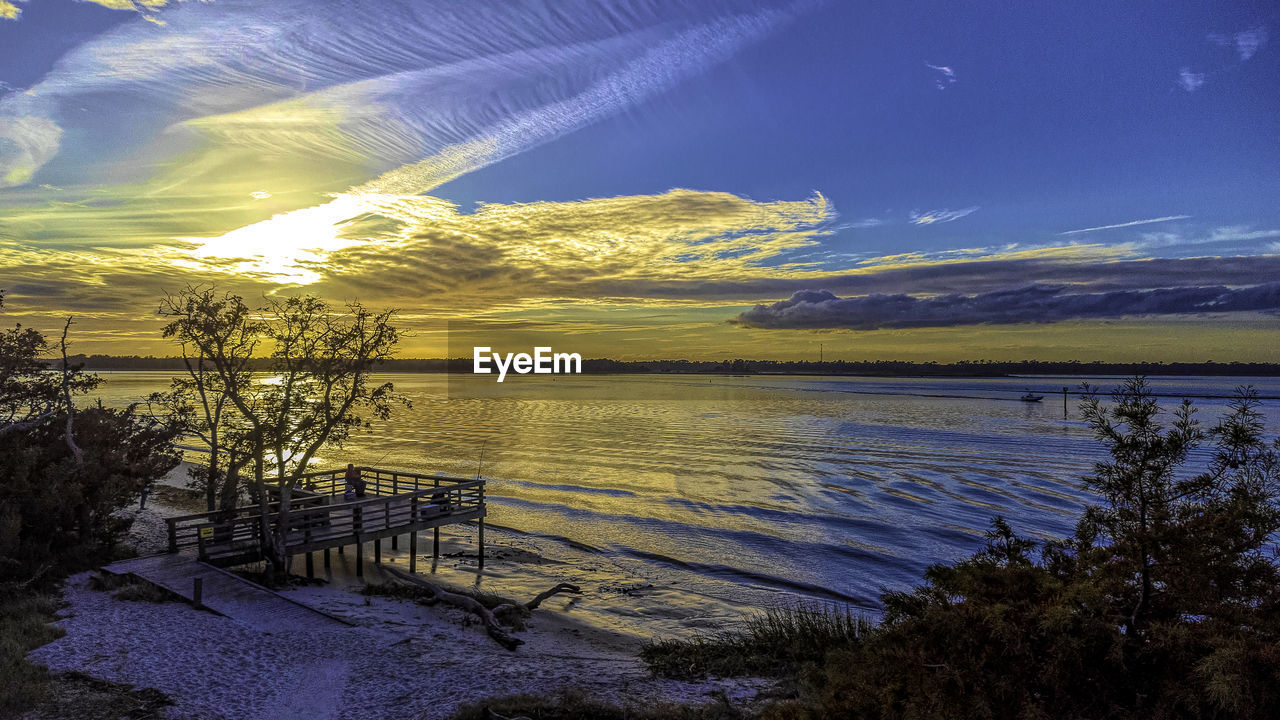 SCENIC VIEW OF SEA DURING SUNSET