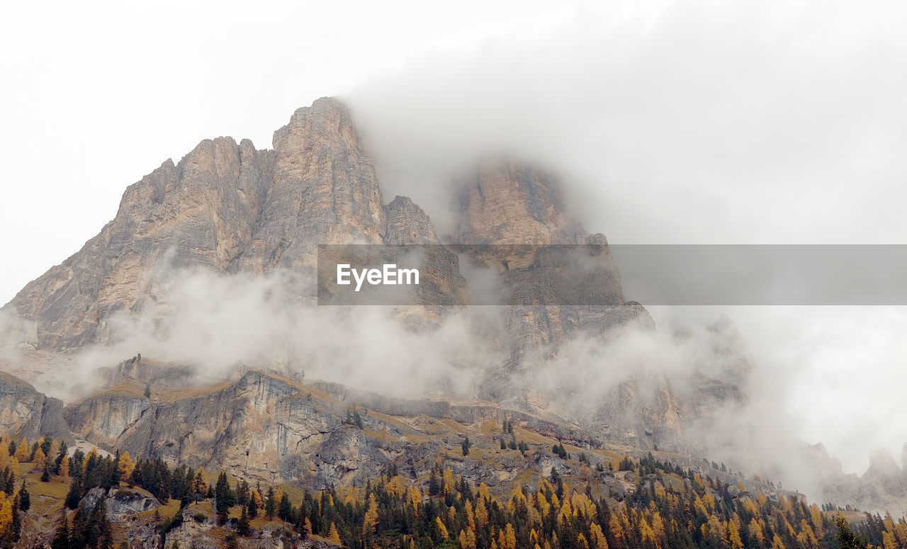 Scenic view of rocky mountains against sky