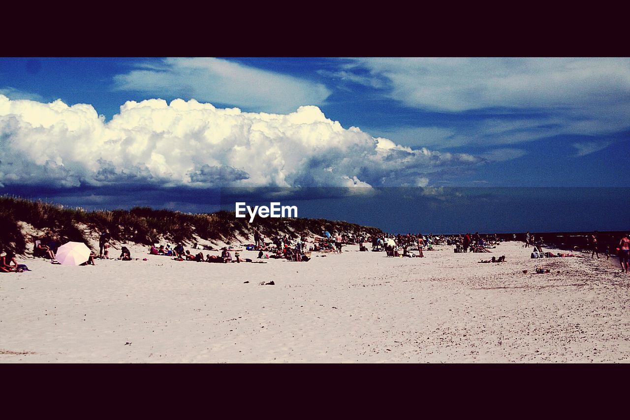 Panoramic view of beach against sky