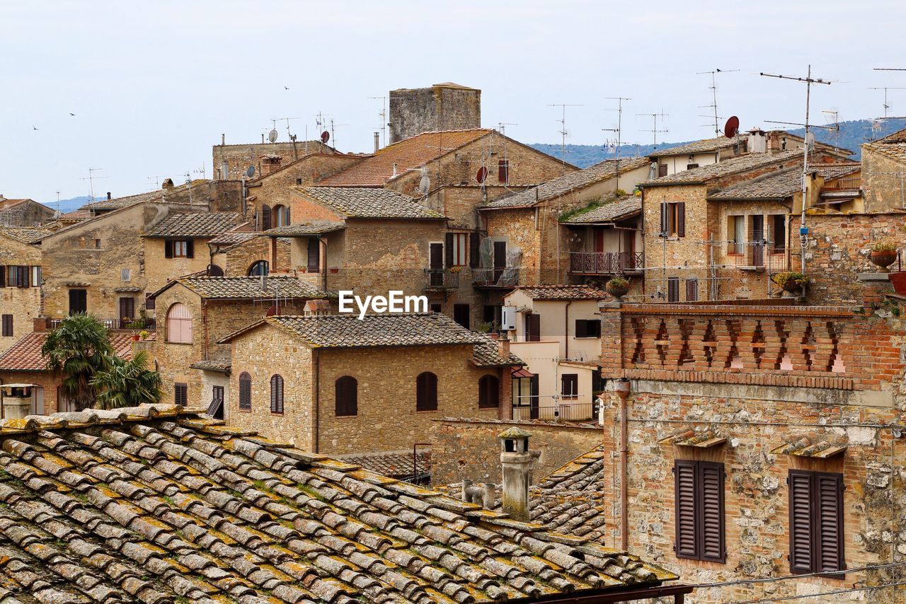 Houses with sky in background