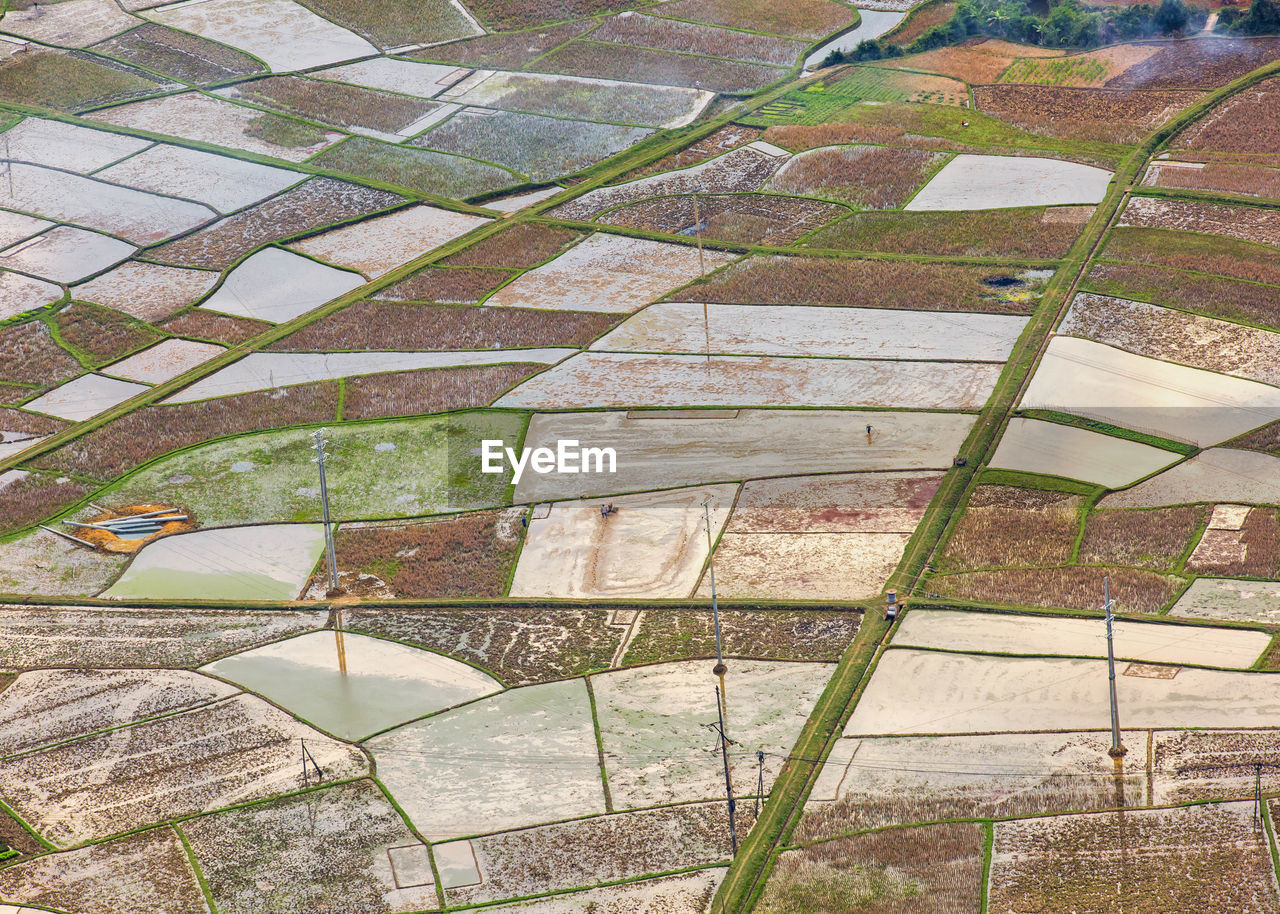 HIGH ANGLE VIEW OF FARM