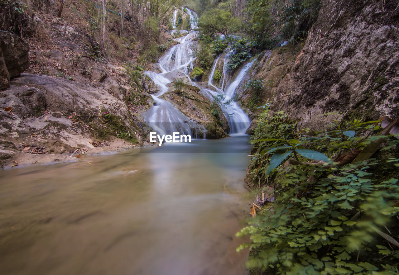 SCENIC VIEW OF WATERFALL