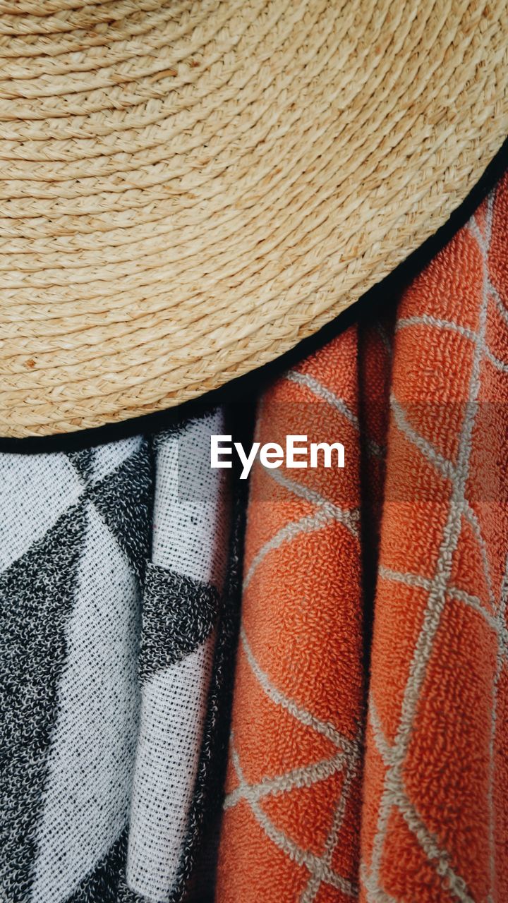 CLOSE-UP OF HAT IN FABRIC