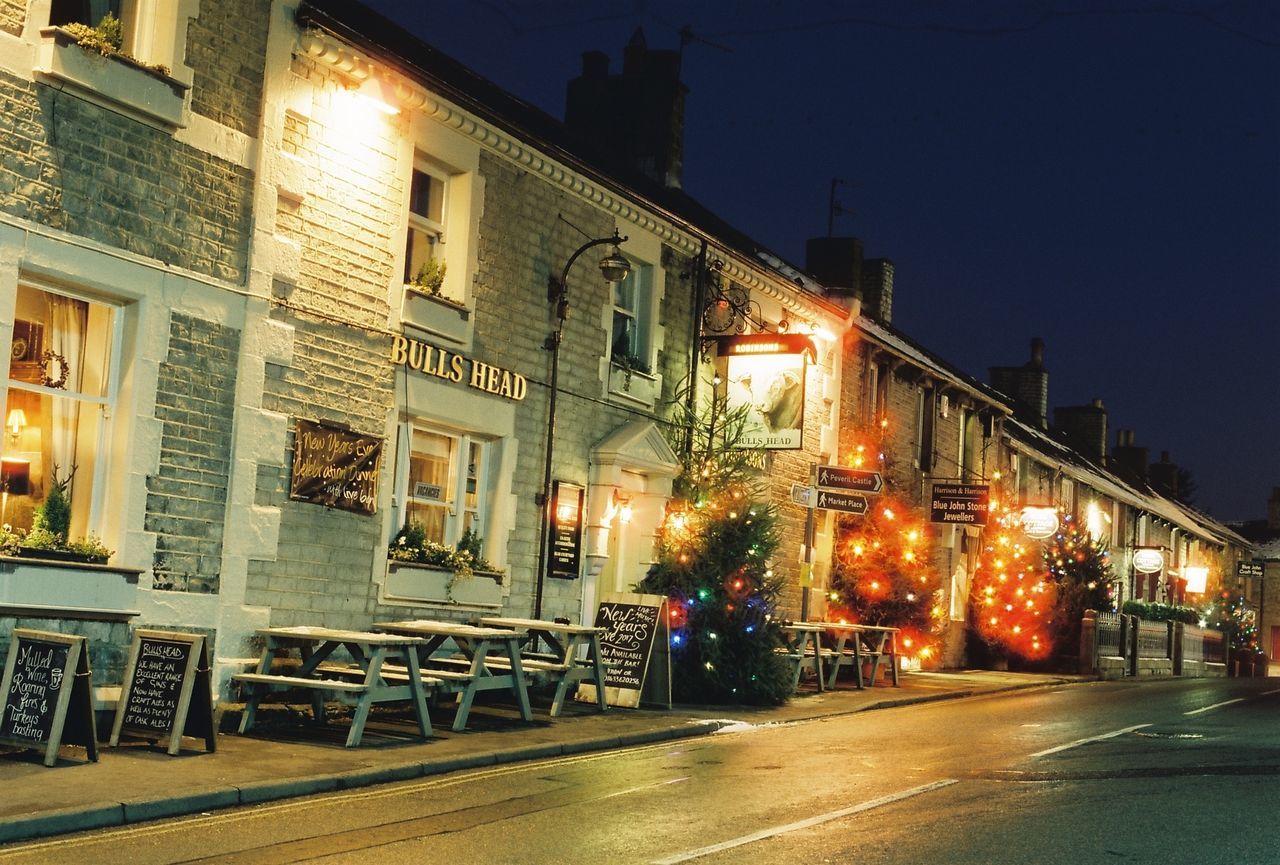 CITY STREET AT NIGHT