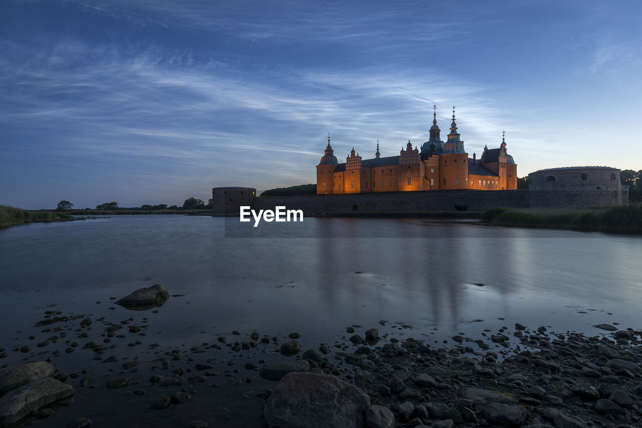 Kalmar castle in sweden at sunset