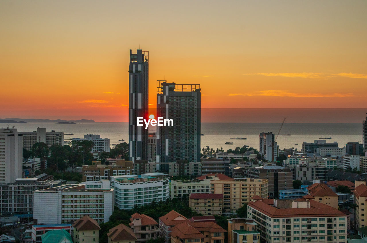 The cityscape and the buildings of pattaya district chonburi thailand southeast asia