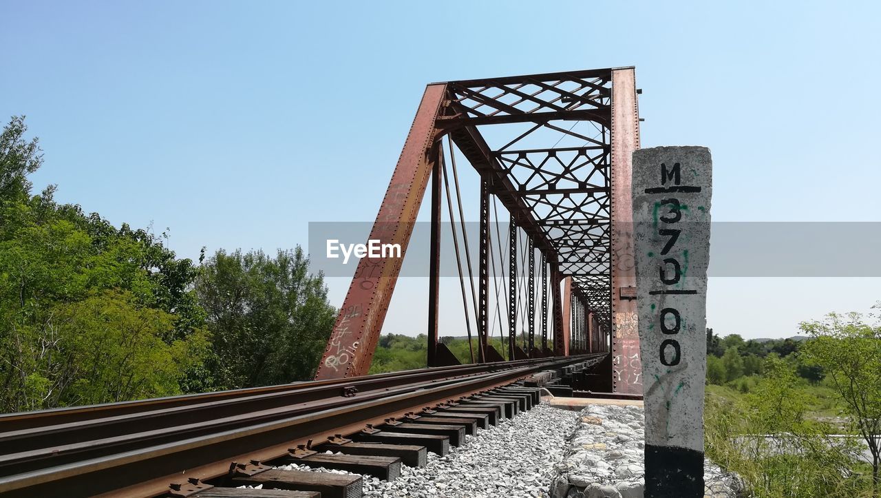 RAILROAD TRACK AGAINST SKY