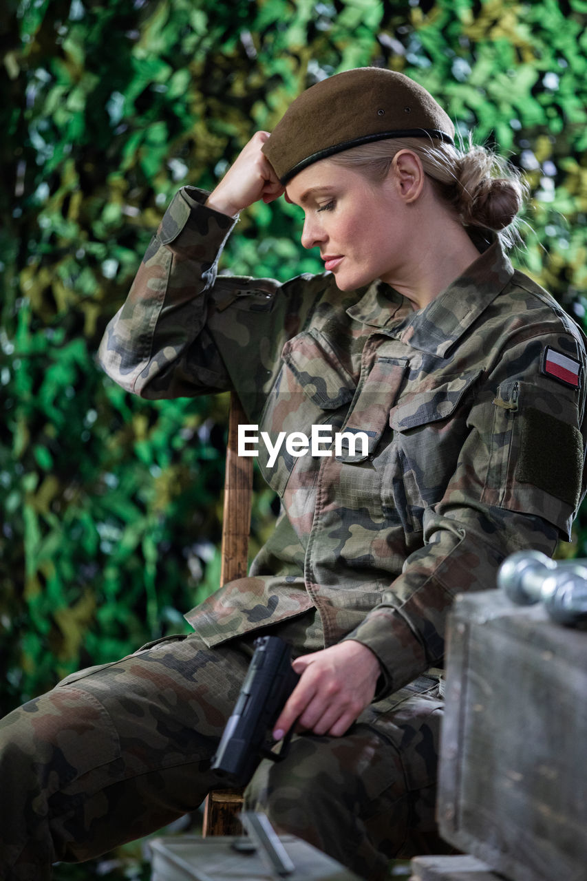 A lady soldier's dilemmas before leaving for her next military action.