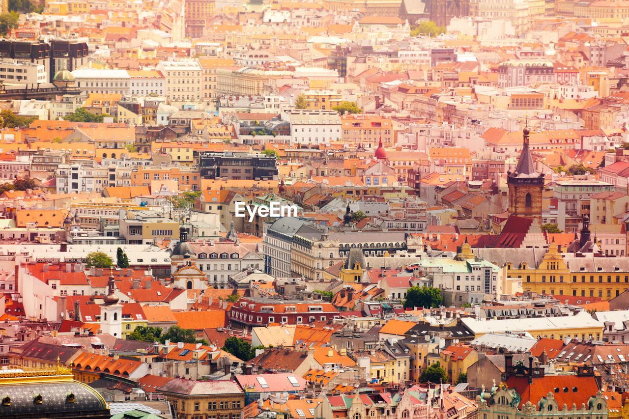 HIGH ANGLE VIEW OF CITY BUILDINGS