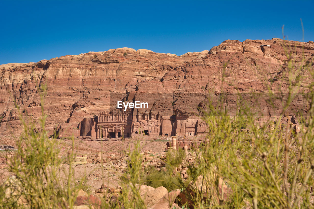 ROCK FORMATIONS ON MOUNTAIN