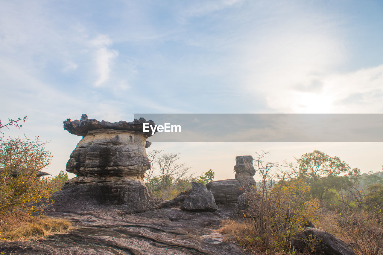 sky, rock, nature, cloud, history, the past, no people, architecture, landscape, hill, plant, travel destinations, ancient, travel, environment, tree, outdoors, ruins, rural area, land, scenics - nature, day, sculpture, tourism, religion, tranquility, stone material, built structure, temple - building, wilderness, beauty in nature