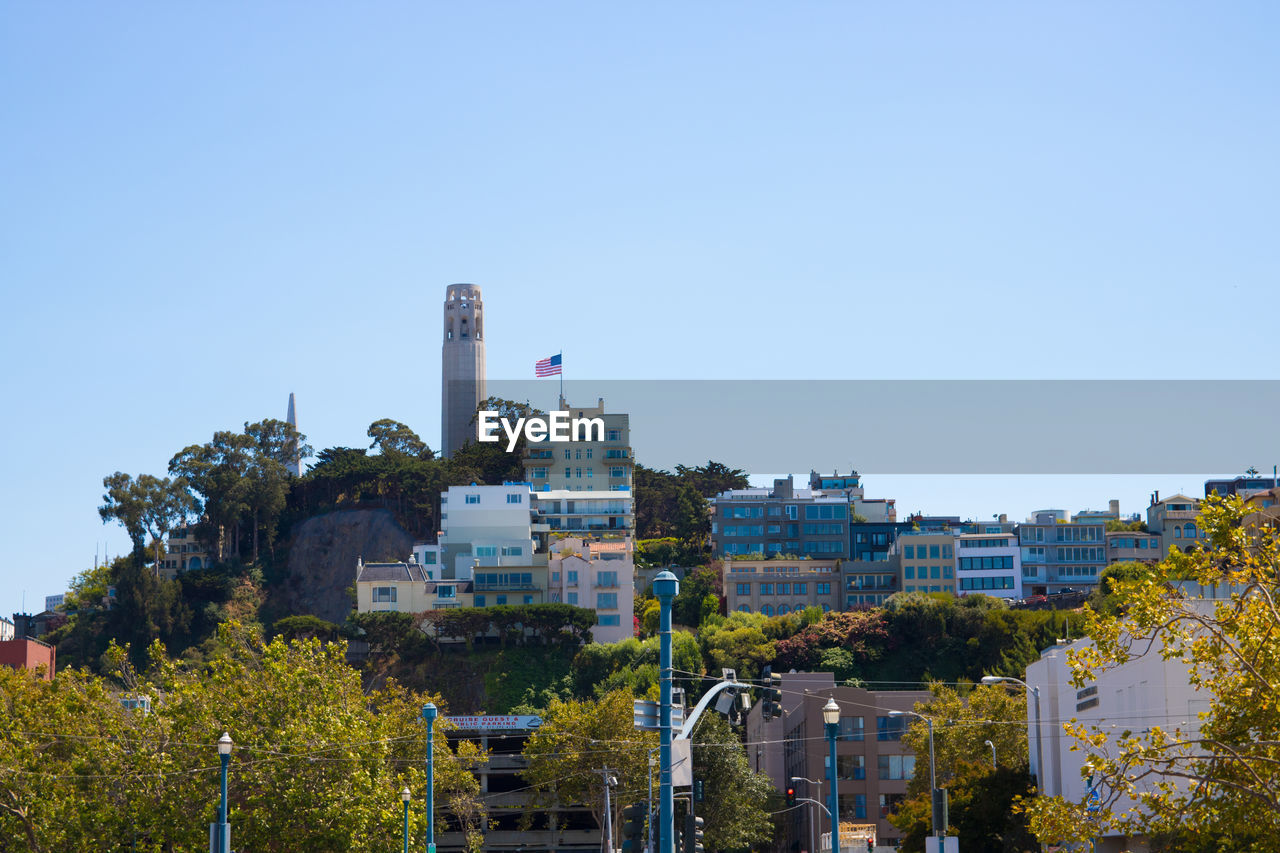 SMOKE STACKS AGAINST CLEAR SKY