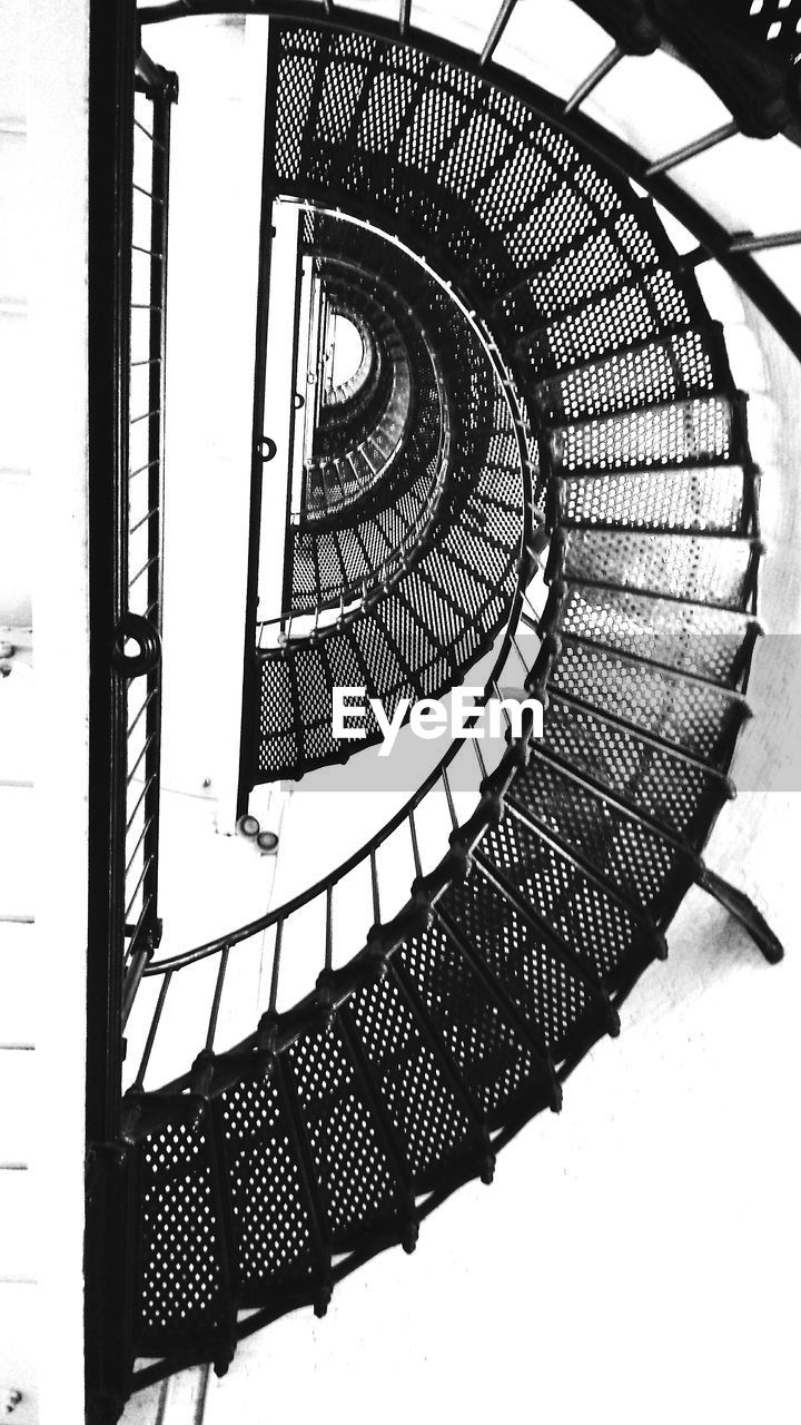 High angle view of staircase