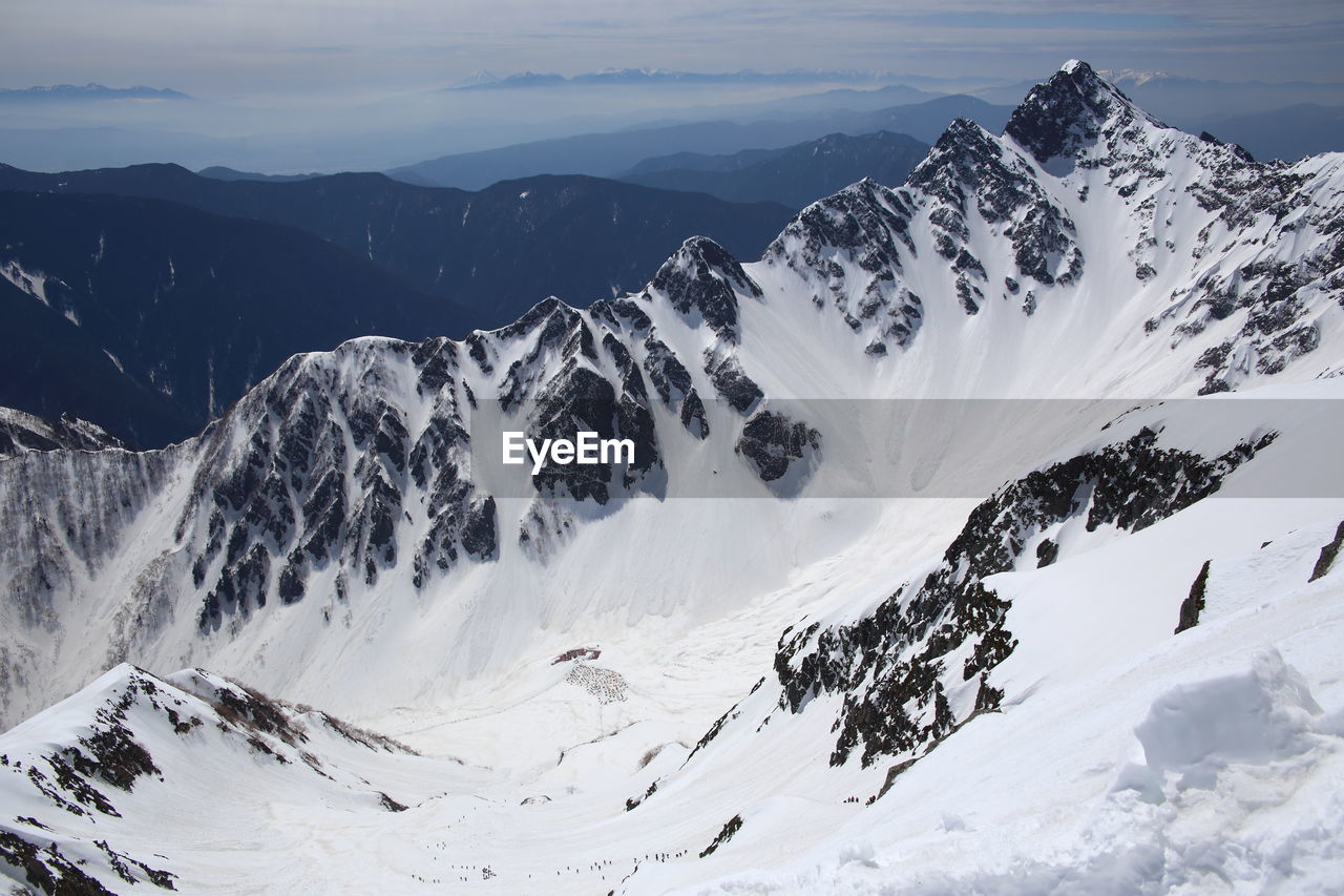 Scenic view of snowcapped mountain