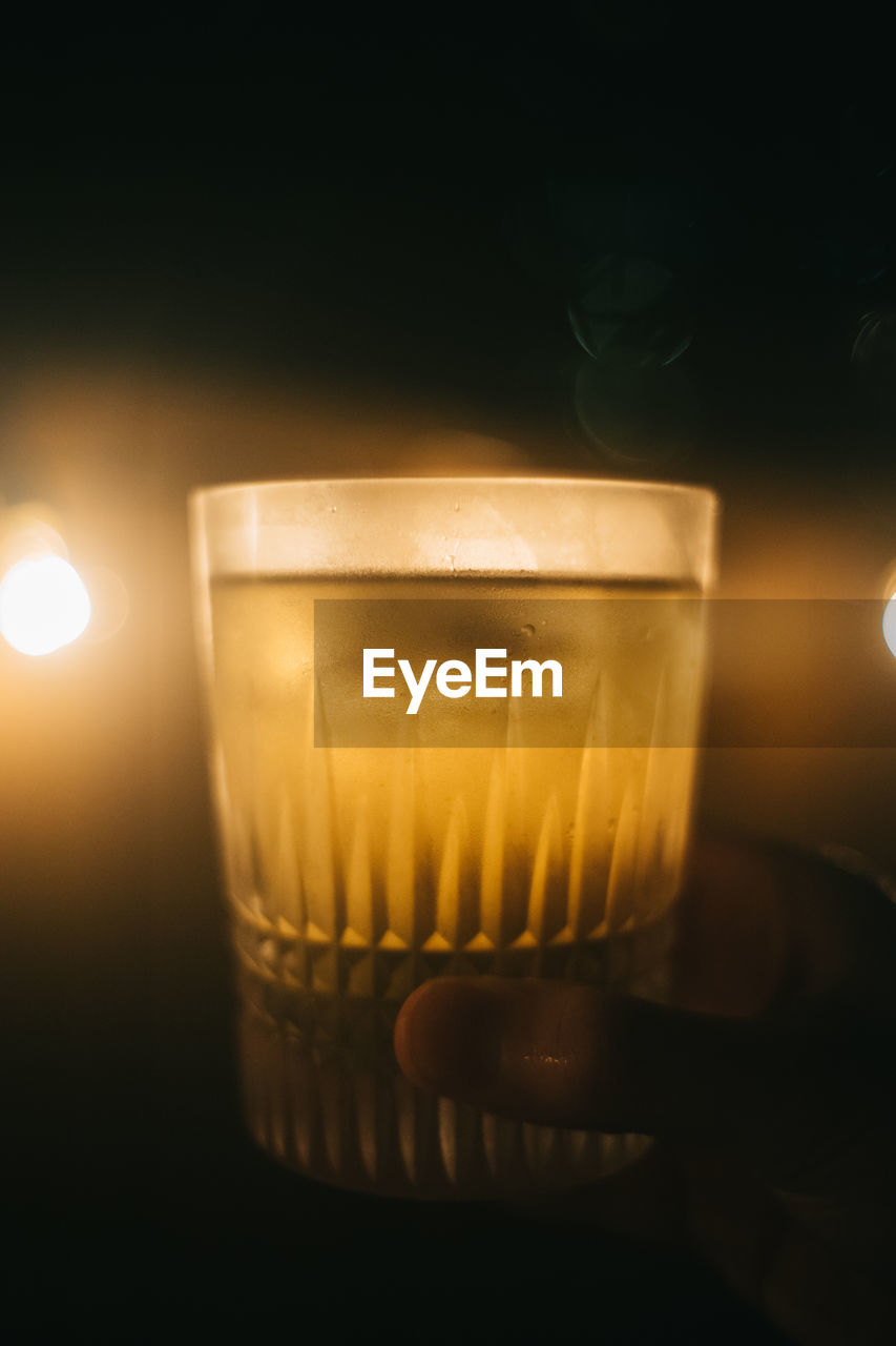 CLOSE-UP OF COFFEE IN GLASS