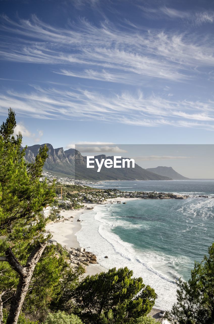 Scenic view of sea and beach against sky