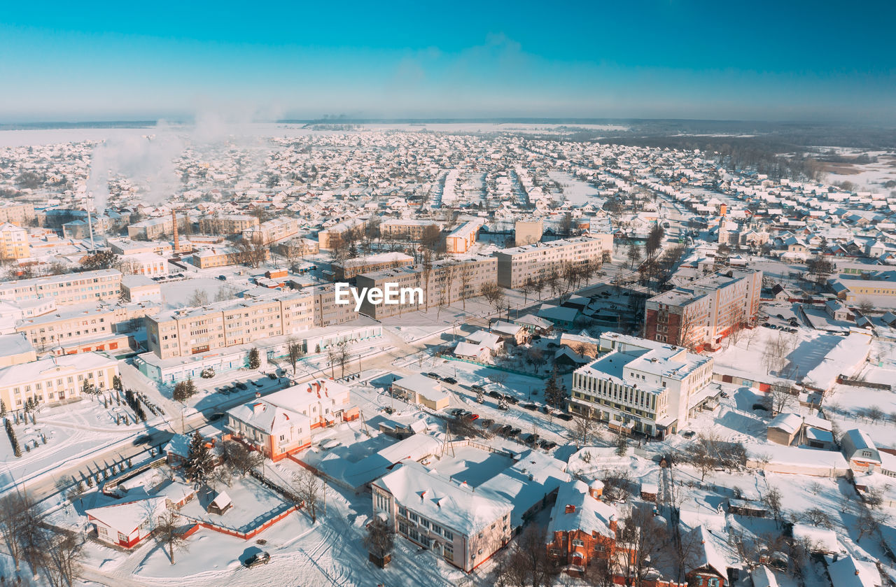 high angle view of cityscape