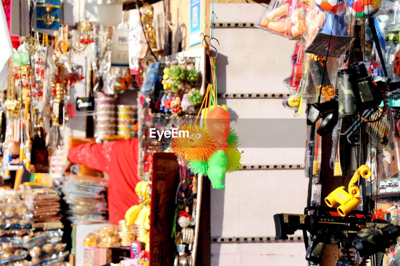 VARIOUS TOYS FOR SALE IN MARKET