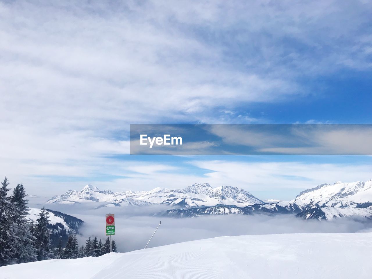 Snow covered mountain against sky