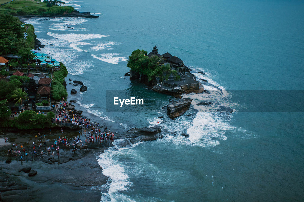 The famous tanah lot temple