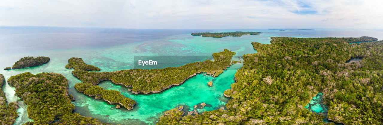 Panoramic view of sea against sky