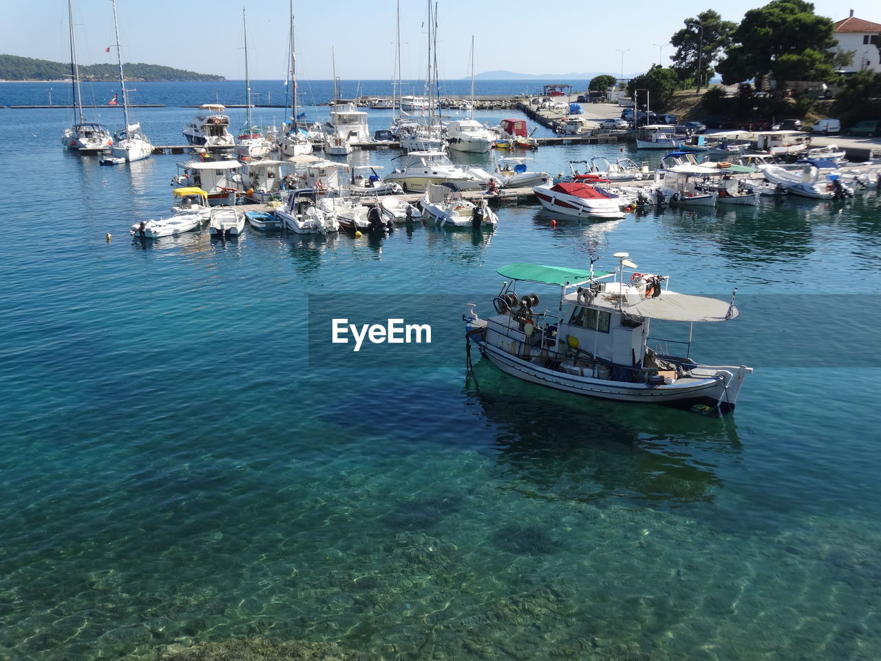 Boats in marina