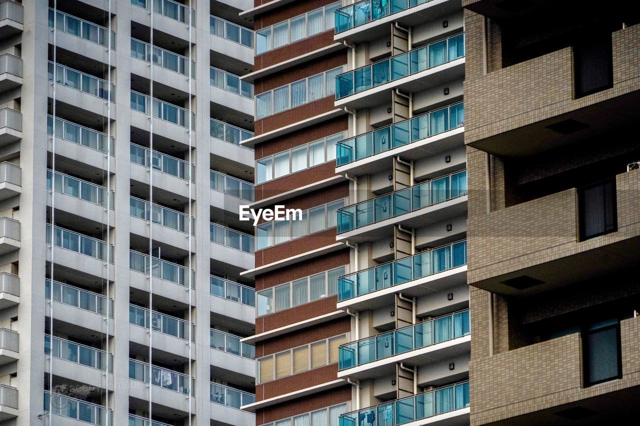 Low angle view of buildings in city