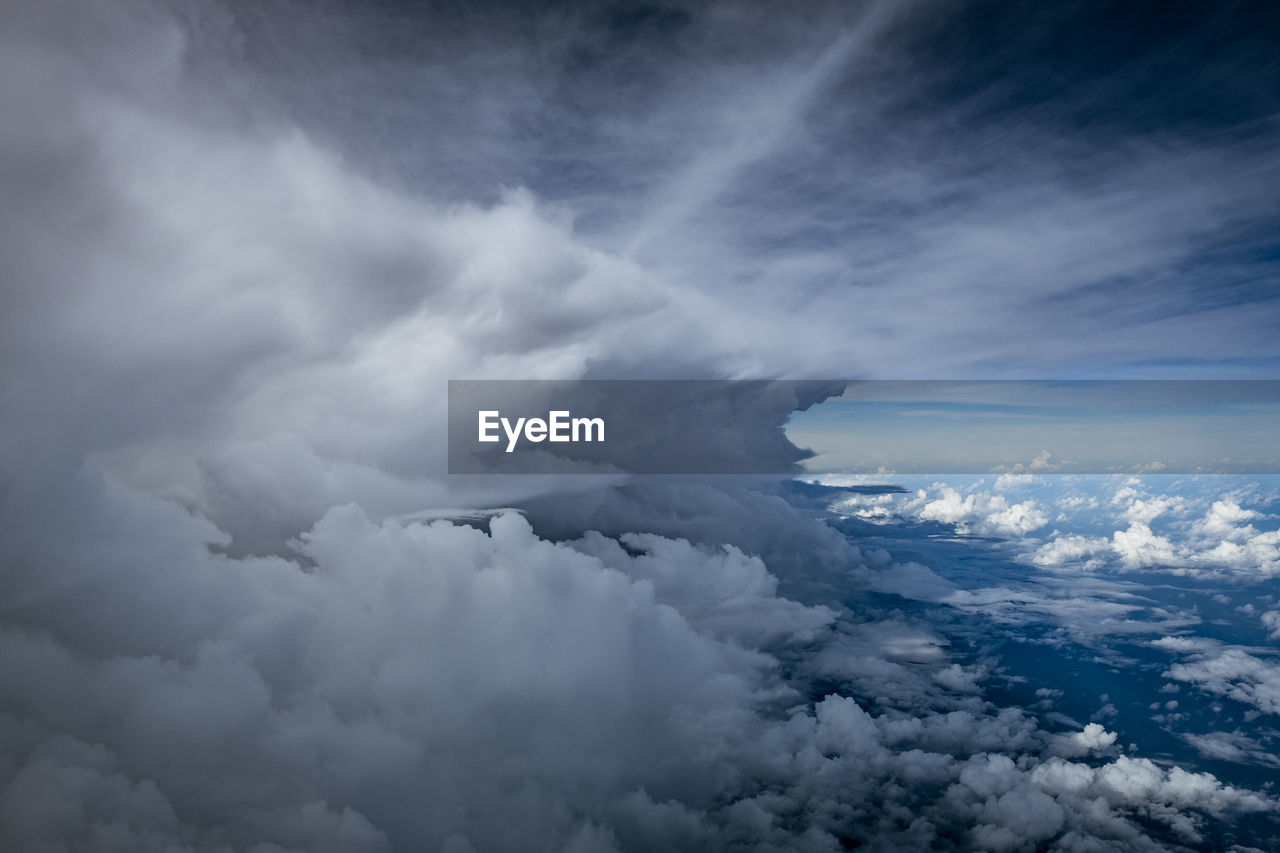 aerial view of cloudy sky