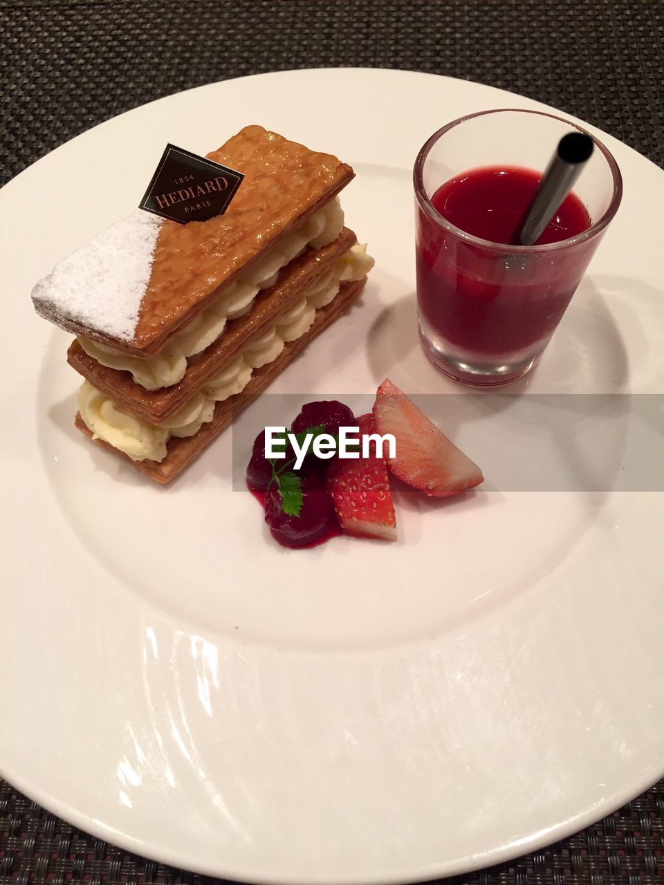 Close-up of pastry in plate