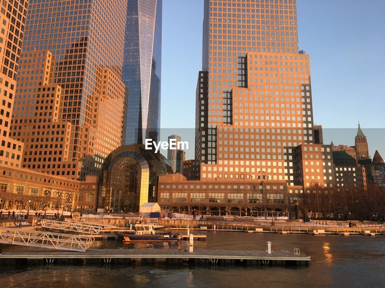 View of skyscrapers in city