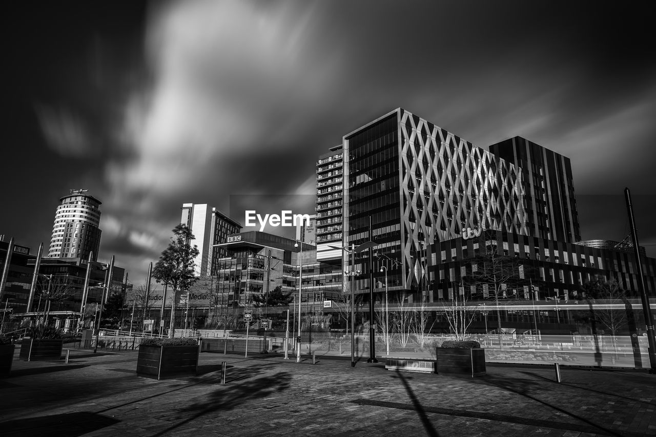 CITY SKYLINE AGAINST CLOUDY SKY