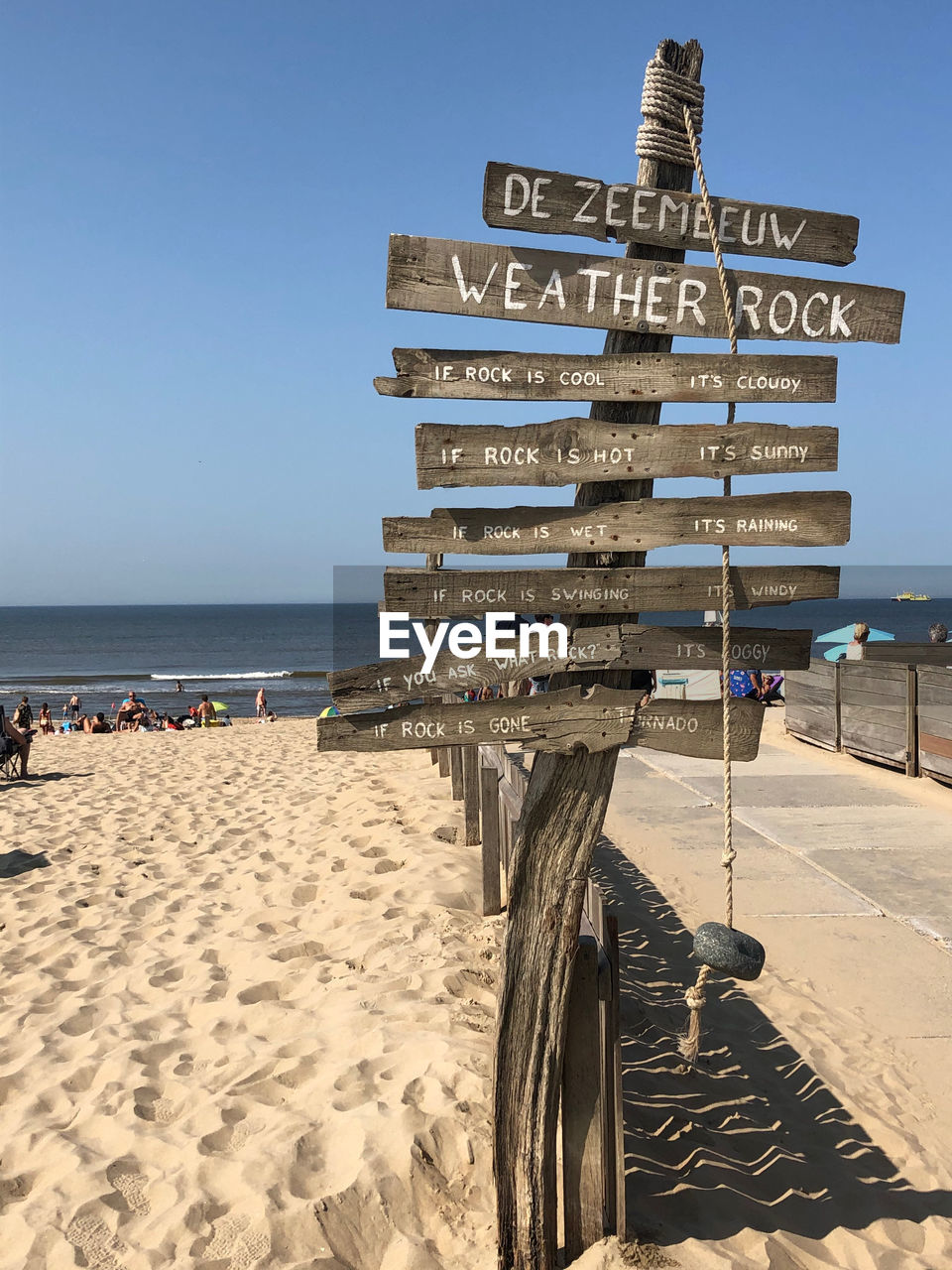 Information sign on beach