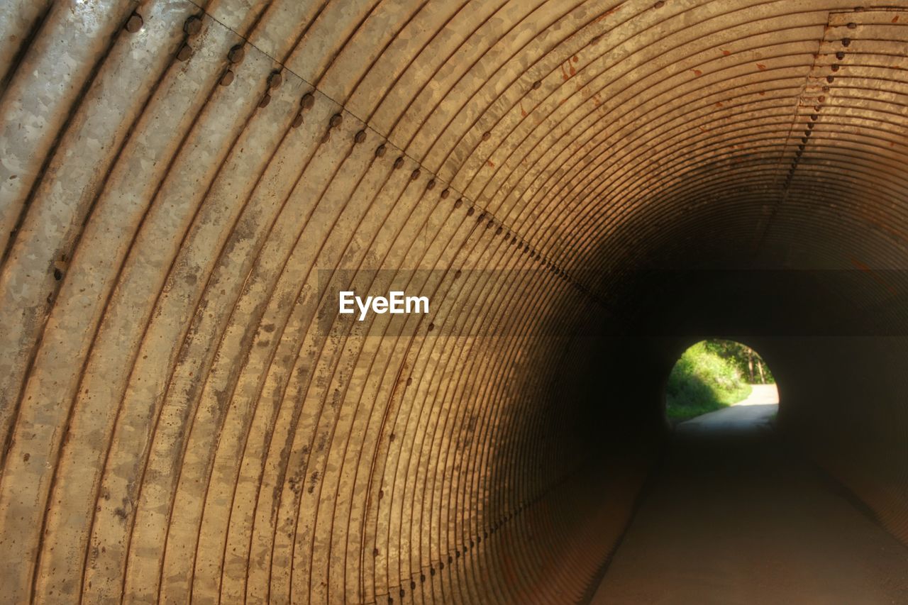 Empty road in tunnel