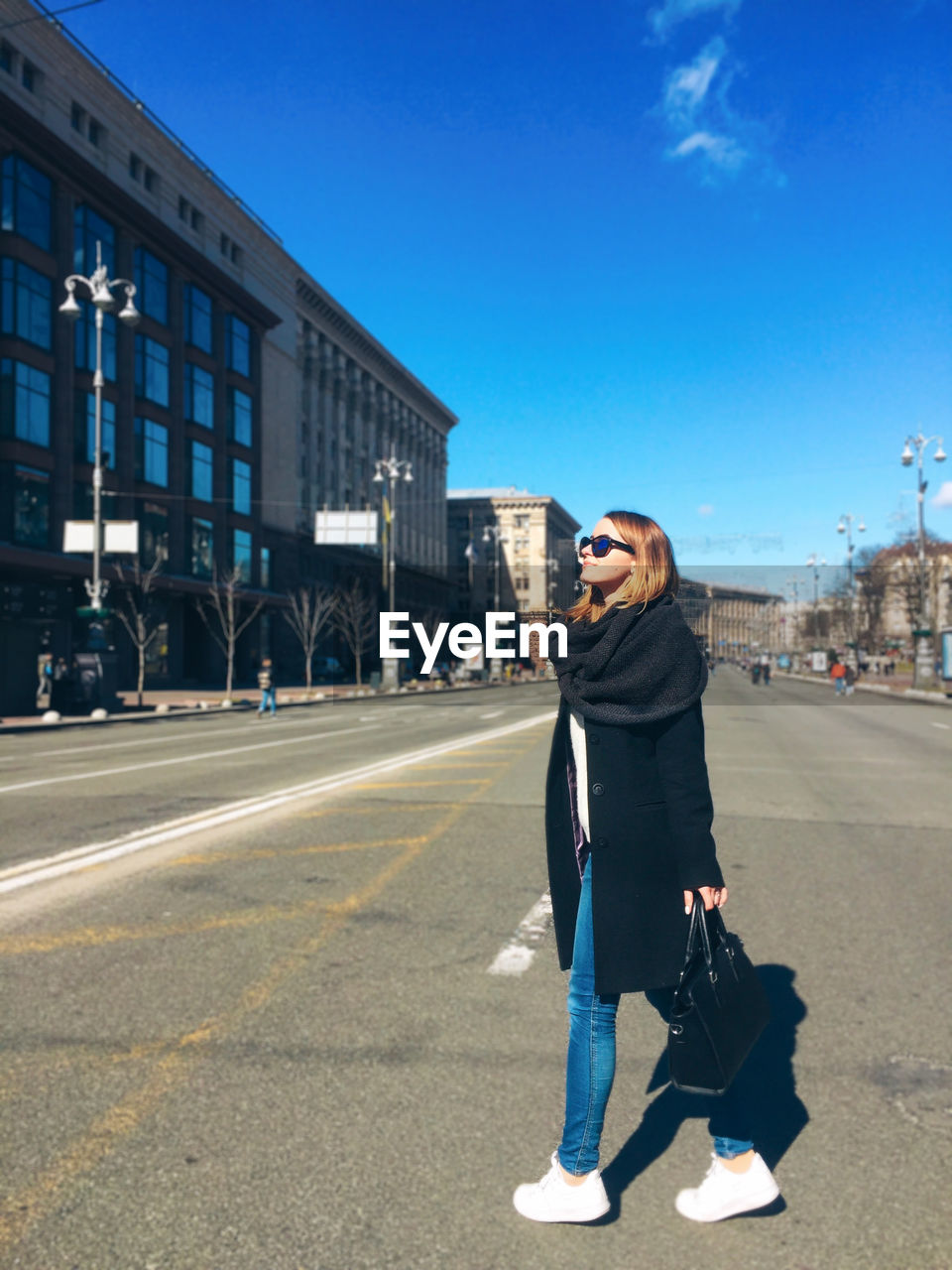 Casual wearing girl in the kyiv city