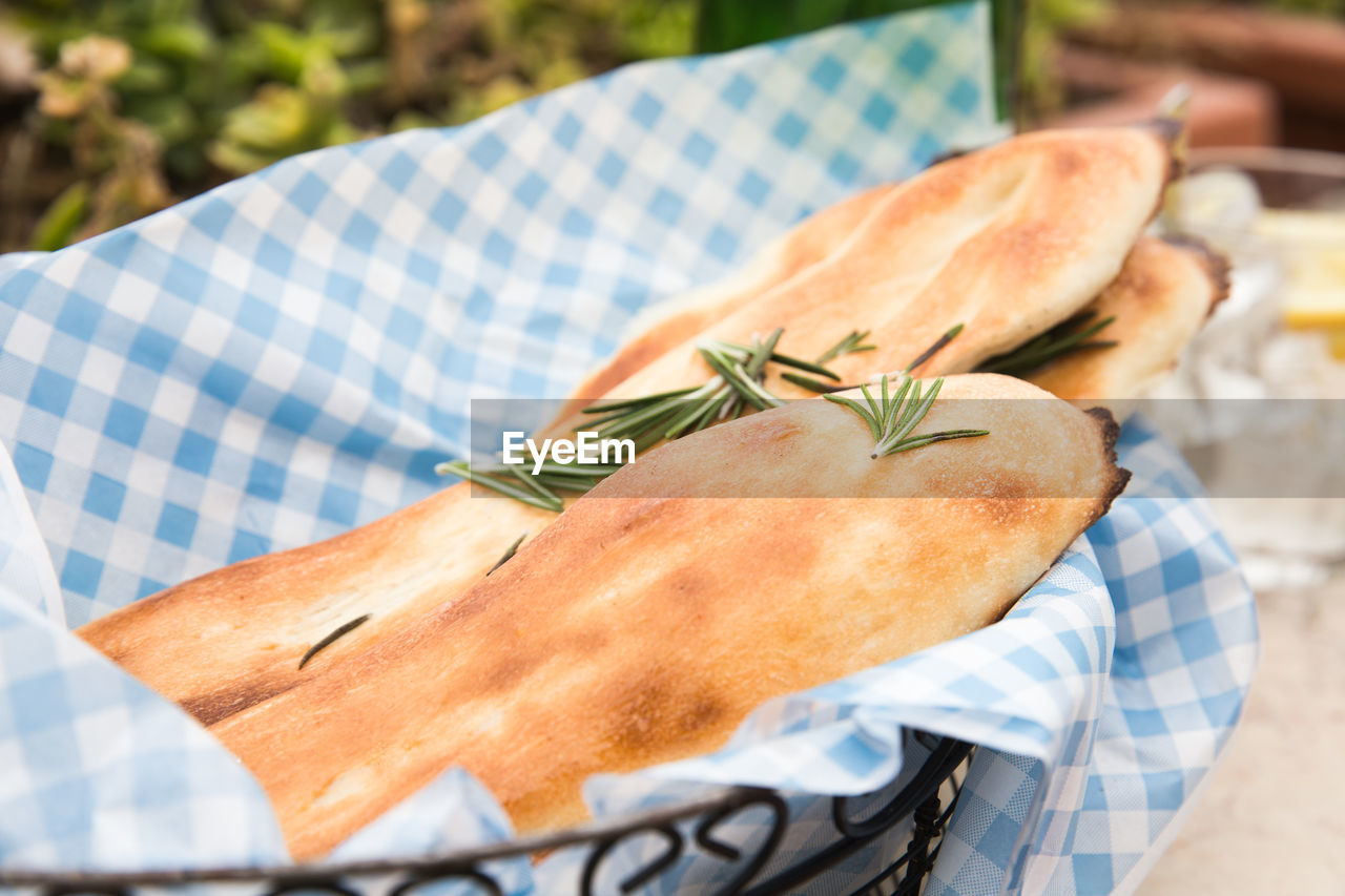 Close-up of bread on table