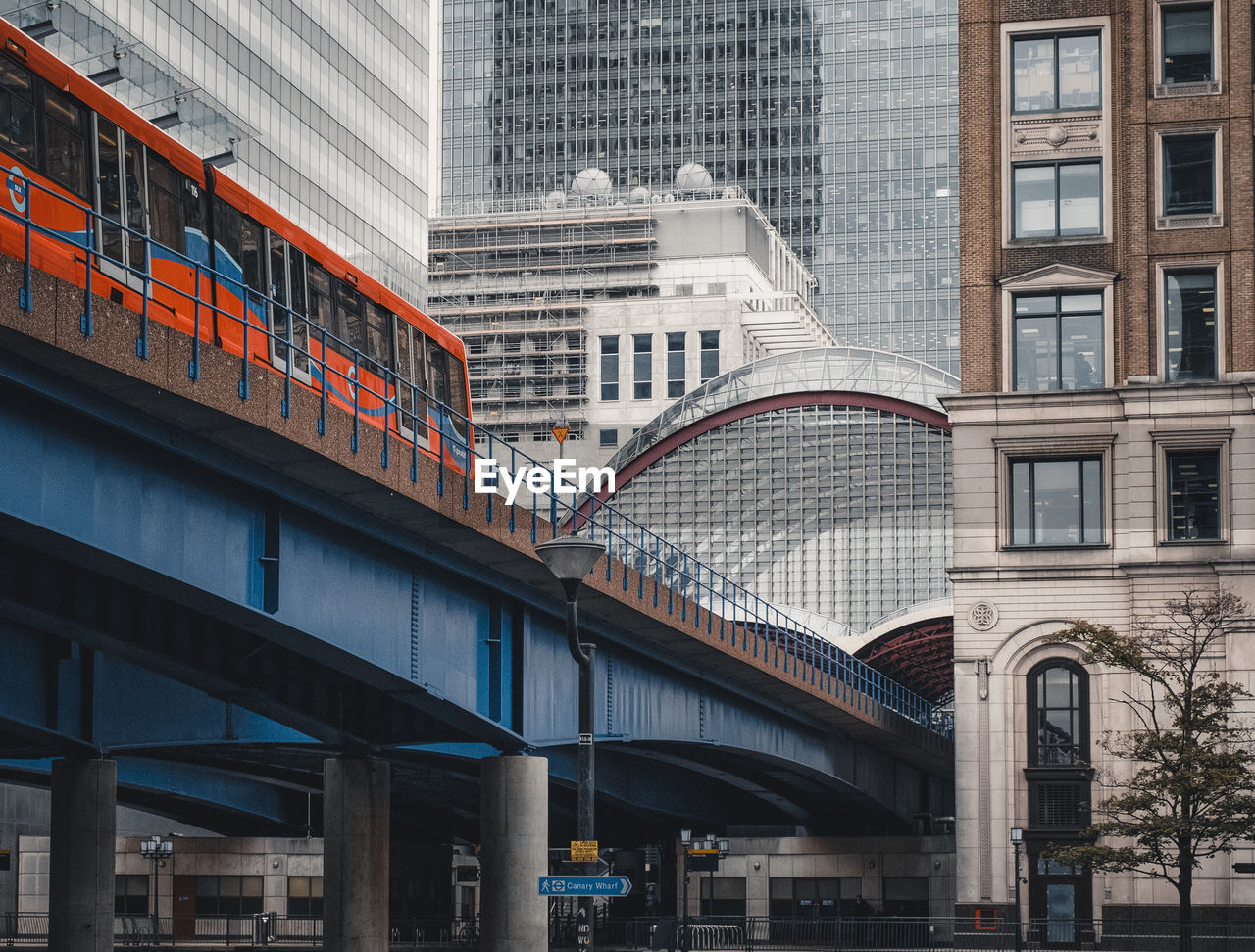 Low angle view of buildings in city