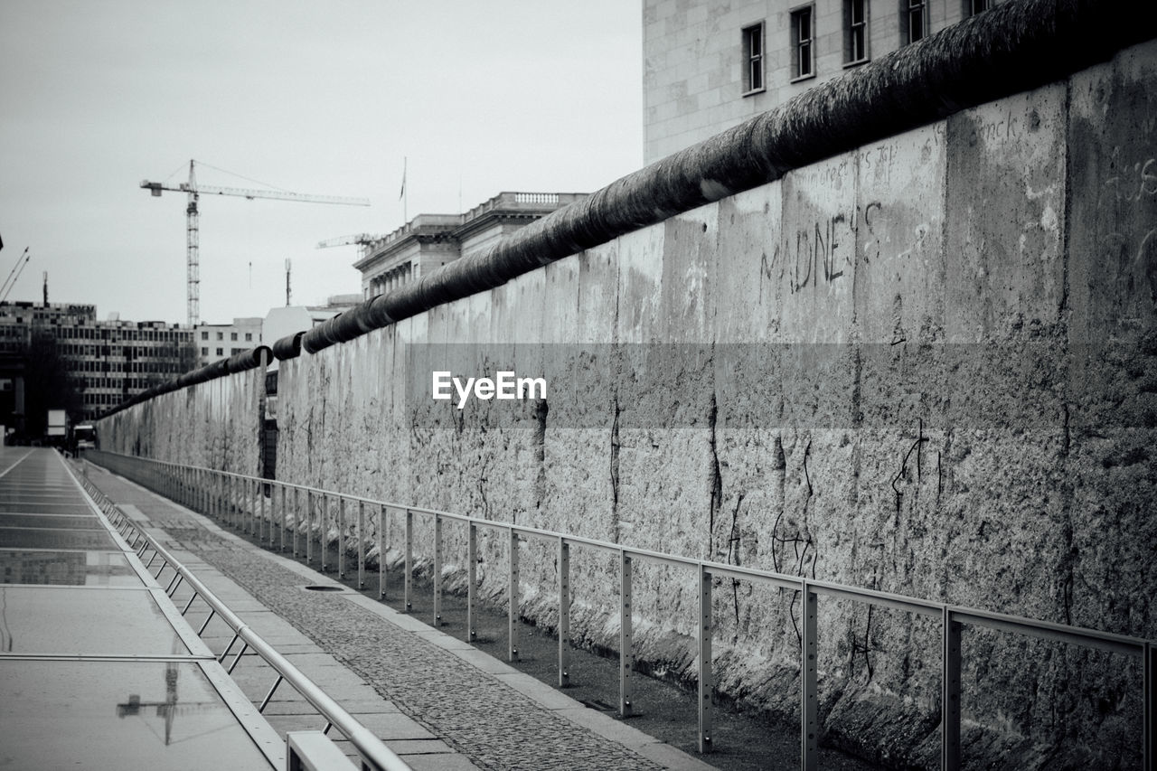 Berlin wall in city