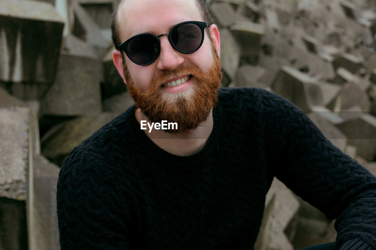 Portrait of man wearing sunglasses