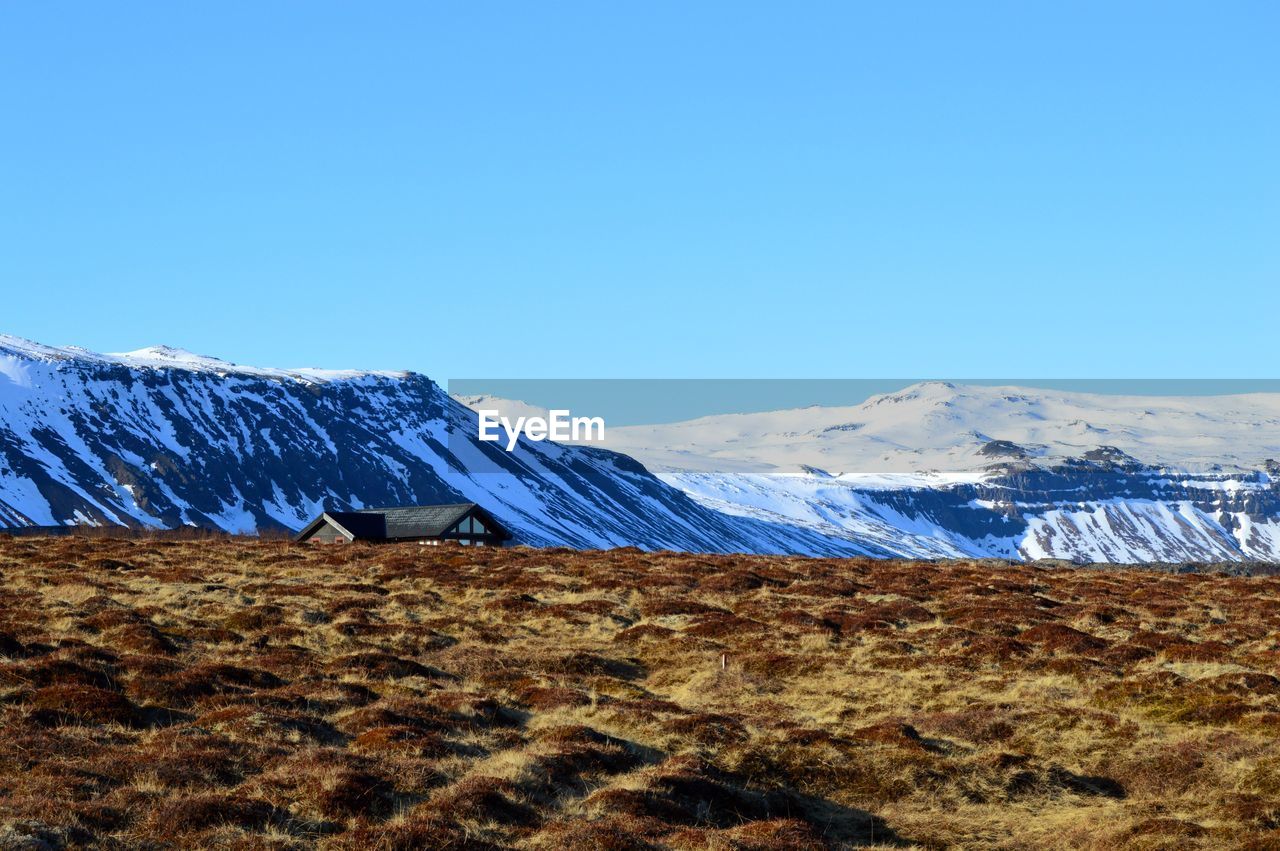 Scenic view of snow covered landscape