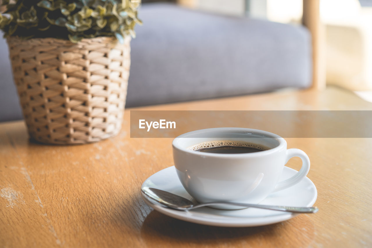 Close-up of coffee on table