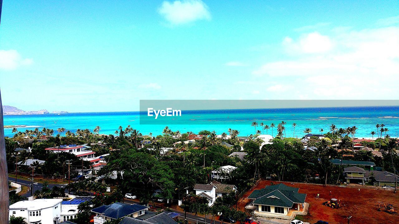 VIEW OF CALM BLUE SEA AGAINST SKY