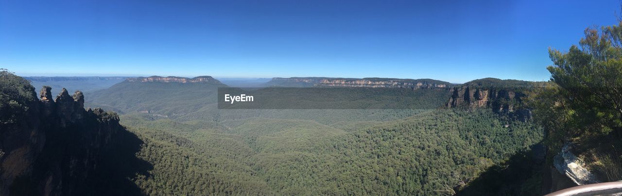 Panoramic view of landscape against clear sky