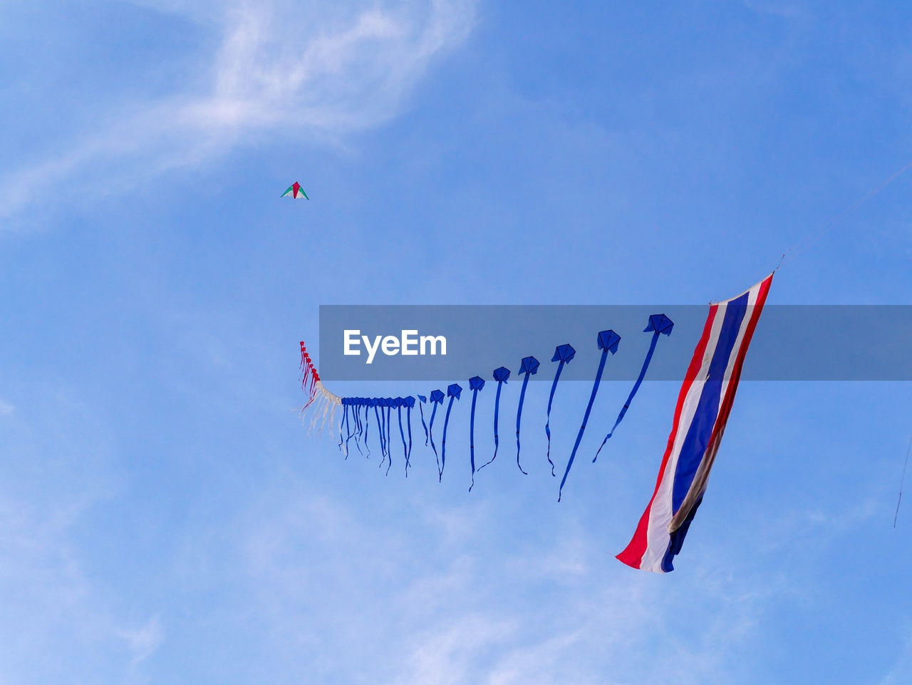 LOW ANGLE VIEW OF FLAGS AGAINST SKY